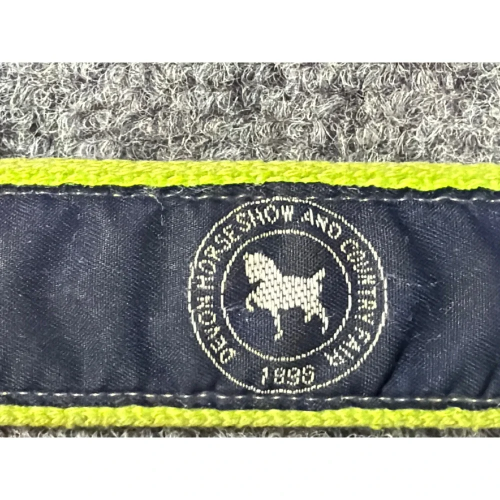 Devon Horse Show and Country Fair 1896 Keychain Navy Lime Green Equestrian Fob